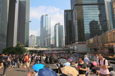Şemsiye Devrimi 1 Ekim 2014 hong kong 