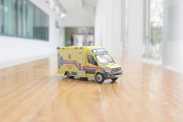 Scale of model Emergency ambulance  4 may 2019 — Stock Photo, Image