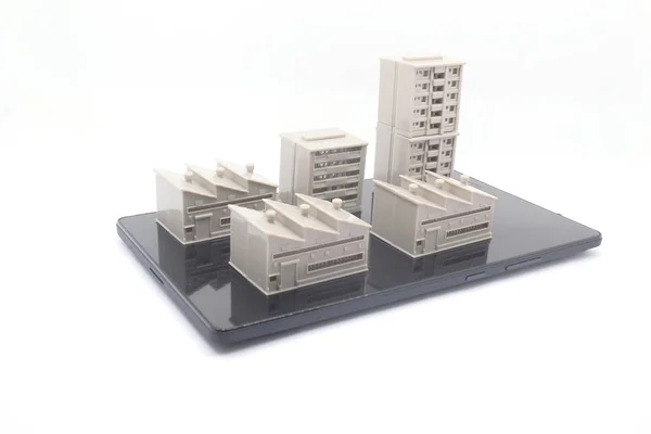Построение модели архитектурного масштаба бизнес-концепции — стоковое фото