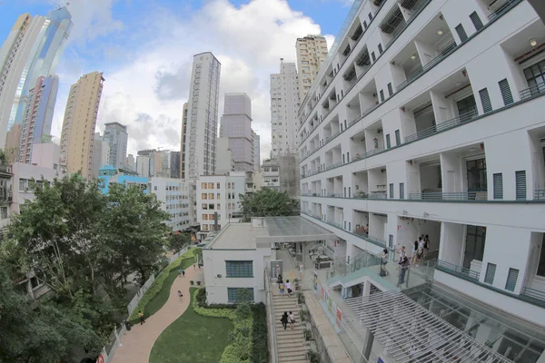 Utsidan av Hongkong hus i gammal stil — Stockfoto