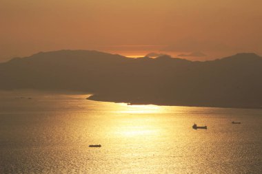 Denizde güzel gün batımı. 28 Haziran 2014