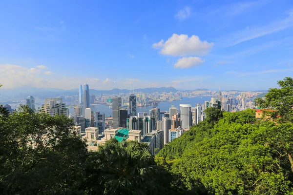 Hongkong Skyline widziany z szczytu Wiktorii — Zdjęcie stockowe