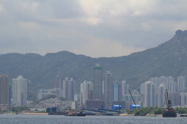 香港天际线城市景观 28 Jne 2014 — 图库照片