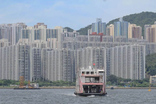 香港天际线城市景观 28 Jne 2014 — 图库照片