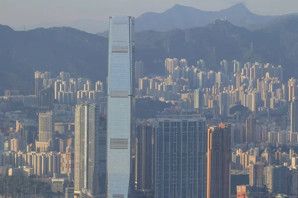 Arranha-céus da cidade moderna 28 Junho 2014 hk — Fotografia de Stock