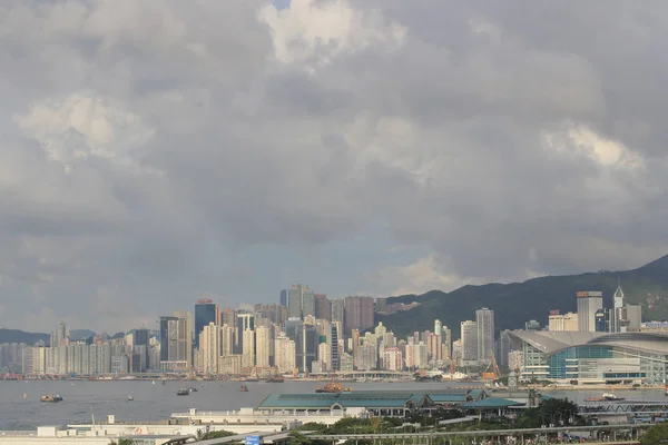 24. květen 2014 Victoria Harbor v Hongkongu — Stock fotografie
