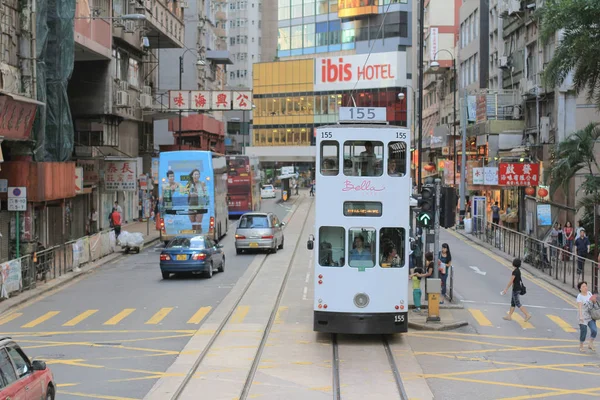 24. Mai 2014 Doppelstockstraßenbahn hk — Stockfoto