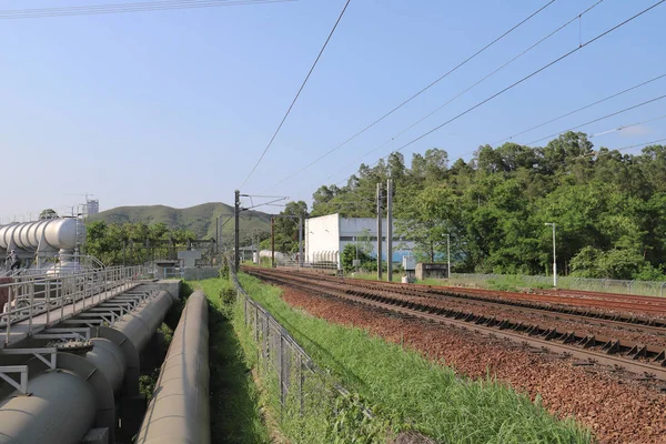 El ferrocarril en Sheung Shu 12 mayo 2019 — Foto de Stock