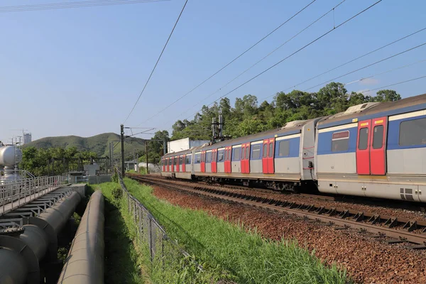 A vonat Sheung Shu 12 május 2019 — Stock Fotó