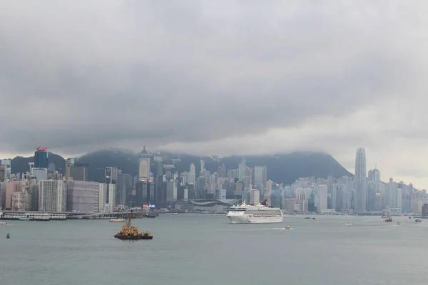 Victoria Harbour 17 maj 2014 Hong Kong — Stockfoto