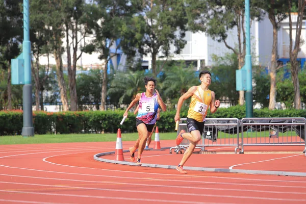 4 x100m HK Game18 może 2019 — Zdjęcie stockowe