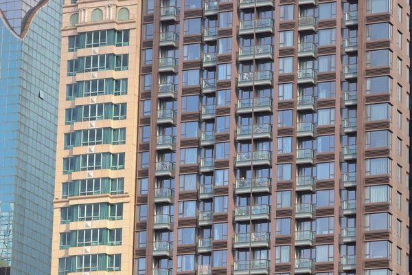 Närbild kontor buildingat Hong Kong 18 maj 2019 — Stockfoto