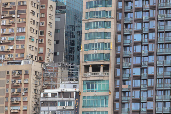 Tall office building of close up at hong kong 18 may 2019