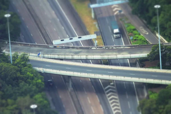 12 Temmuz 2014: Hong Kong trafiğinin üst görünümü — Stok fotoğraf