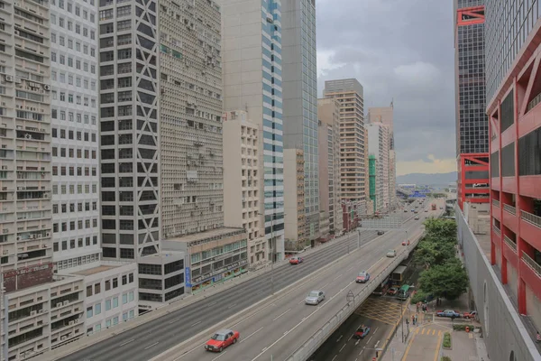 Sept 2014, Vista de la calle de la ciudad de Hong Kong — Foto de Stock