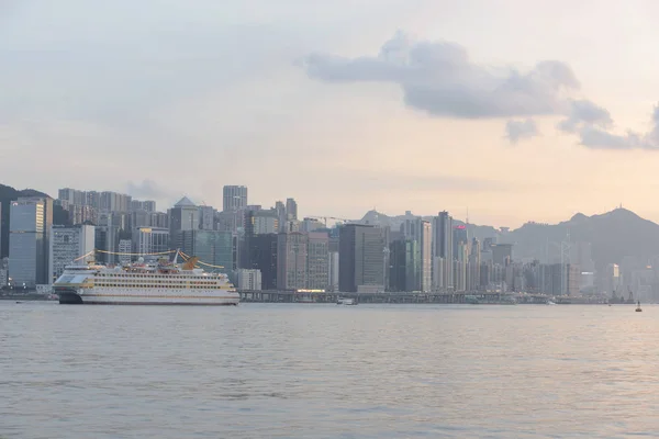 Victoria Harbor Hong Kong város a 2014 — Stock Fotó