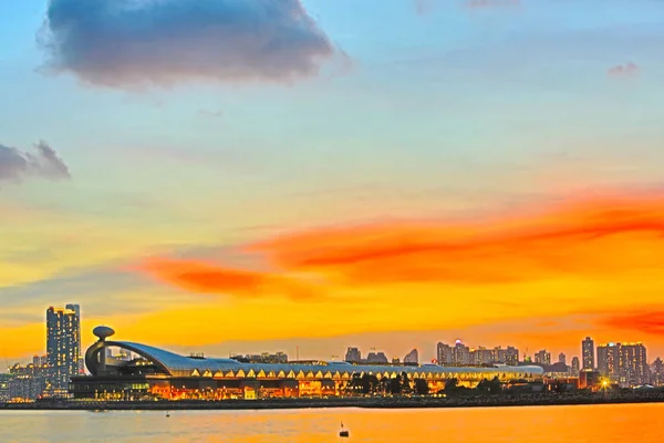 Kai Tak Cruise terminál építése, Hong Kong — Stock Fotó