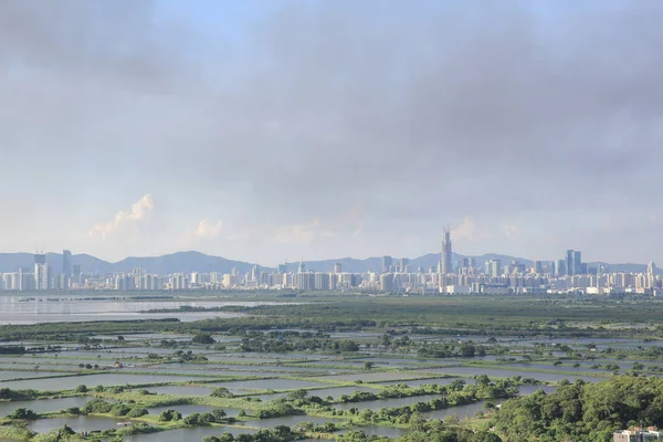 Visvijvers in Yuen Long — Stockfoto