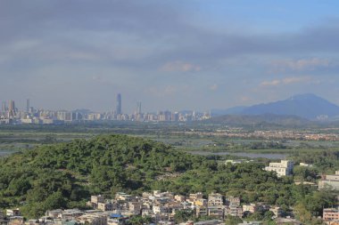 Hong Kong Yuen Long ilçe Wang Chau görünümü