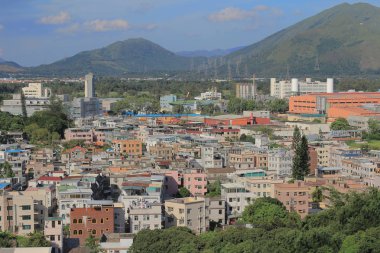 Hong Kong Yuen Long ilçe Wang Chau görünümü