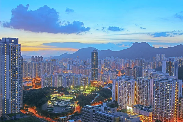 Cha Liu au Ping Shan widok na Kowloon — Zdjęcie stockowe