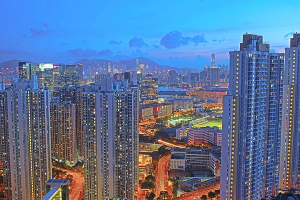 Cha Liu Au Ping Shan vista de kowloon — Fotografia de Stock