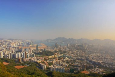 18 Jan 2009 orta Kowloon şehir scape