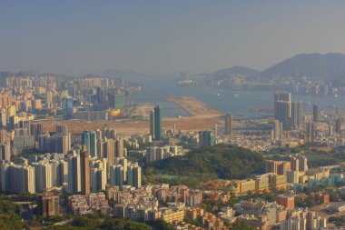 18 Jan 2009 orta Kowloon şehir scape