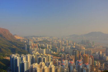 18 Jan 2009 orta Kowloon şehir scape