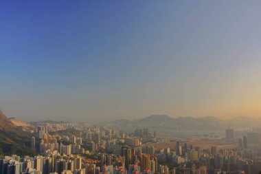 18 Jan 2009 orta Kowloon şehir scape