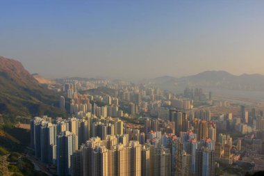 18 Jan 2009 orta Kowloon şehir scape