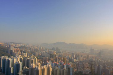 18 Jan 2009 orta Kowloon şehir scape