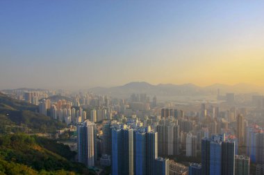 18 Jan 2009 orta Kowloon şehir scape