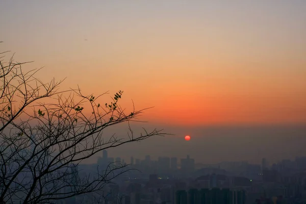 Krajobraz gór, Maclehose Trail Hong Kong — Zdjęcie stockowe