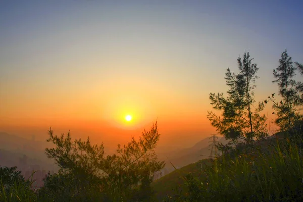 Amazing sunrise at the Maclehose Trail hong kong