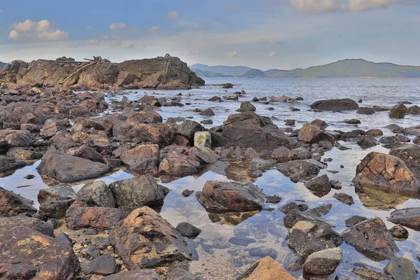 rock and Stones on shore of the Port Shelter