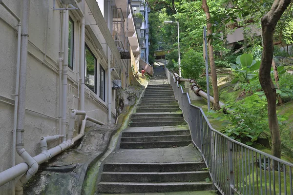 De lange trap bij HK 1 juli 2019 — Stockfoto