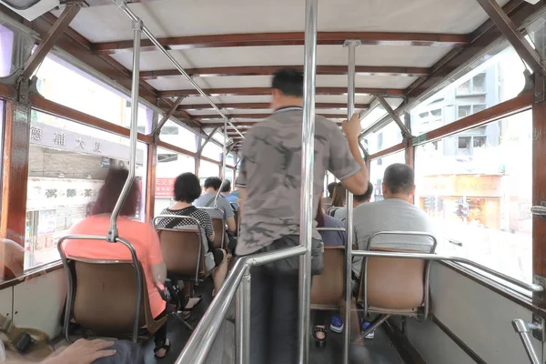 6 July 2019 ,Interior of a Tram car — Stock Photo, Image