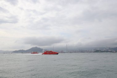 6 Temmuz 2019 , Hong Kong'da sürat teknesi 