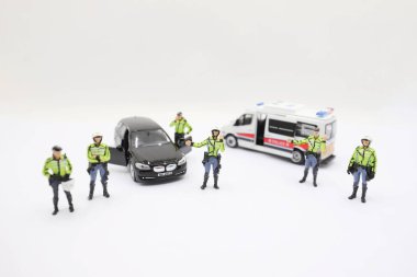 rakam ile ölçekli polis arabası modeli. 7 Temmuz 2019