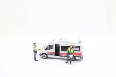 rakam ile ölçekli polis arabası modeli. 7 Temmuz 2019