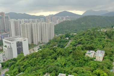 14 Temmuz 2019 Tseung Kwan O'nun şehir manzarası