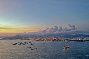 Stonecutters Köprüsü Kennedy Town'dan 26 Temmuz 2019