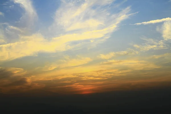 Hk 31 10月2009で夕日の空 — ストック写真