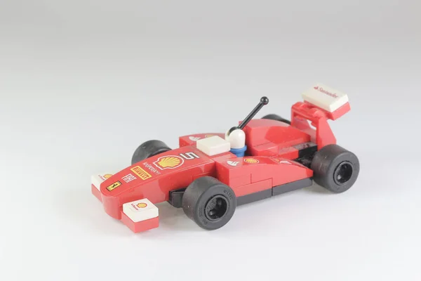 Una scala di LEGO Speed Champions a bordo — Foto Stock