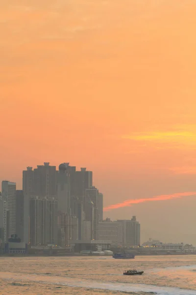 A nyugati Hong Kong-sziget naplemente — Stock Fotó