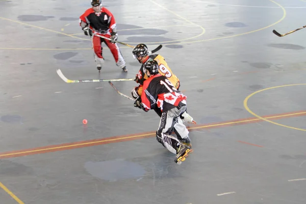 Partido de hockey de campo en 2009 hk invierno — Foto de Stock