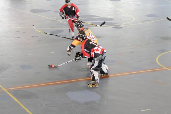 Partido de hockey de campo en 2009 hk invierno — Foto de Stock