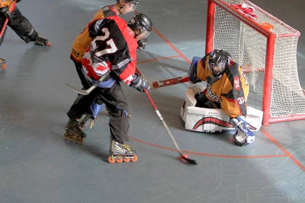 Field hockey match at 2009 hk winter — Stock Photo, Image