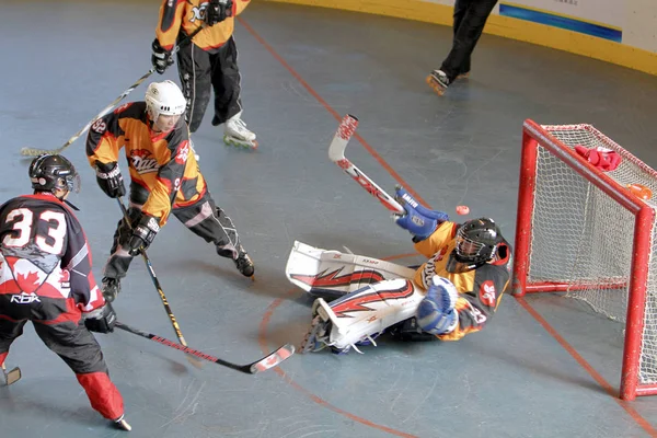 Partido de hockey de campo en 2009 hk invierno — Foto de Stock